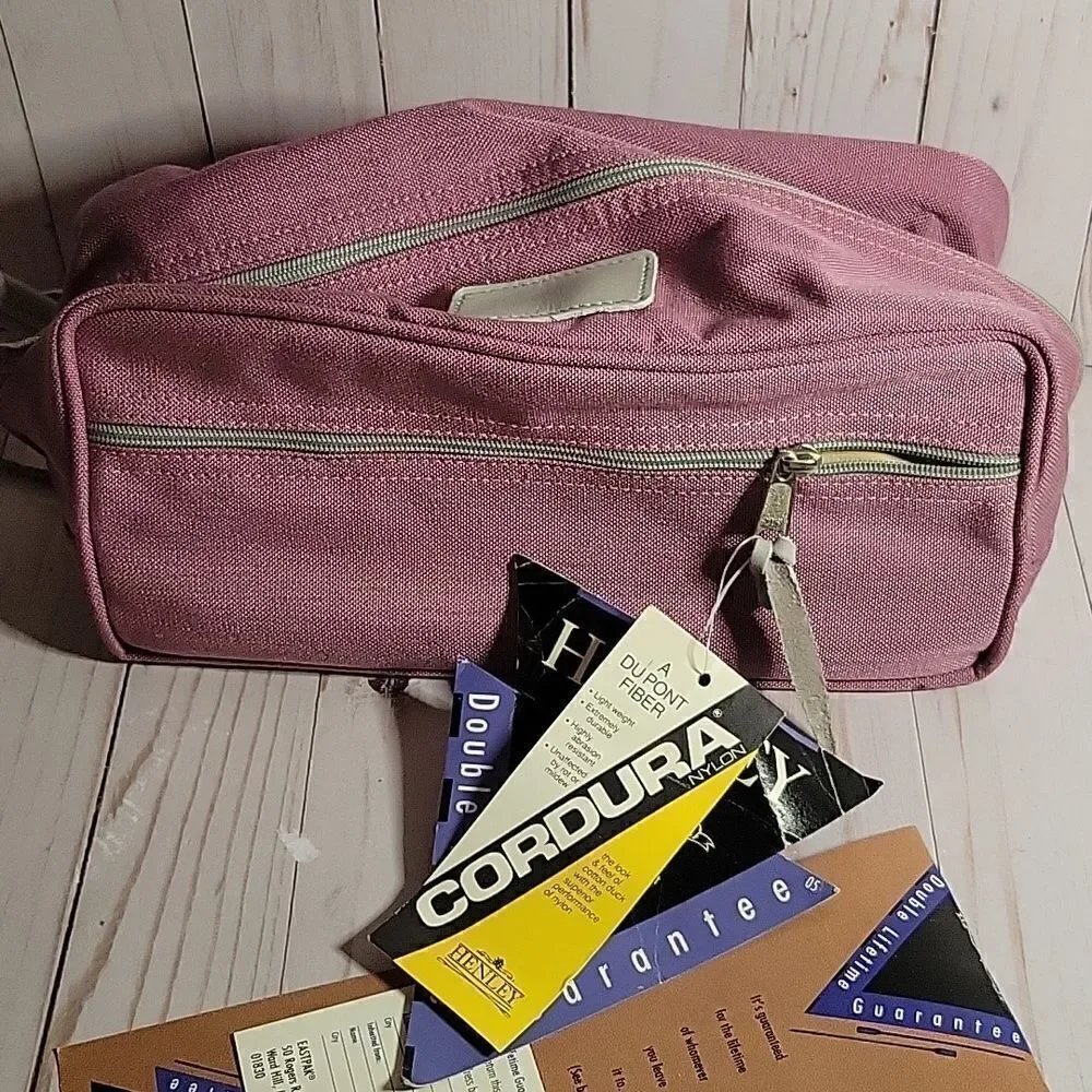 Eastpak Vintage Made USA Henley Case Pouch Never Used With Tags Rose